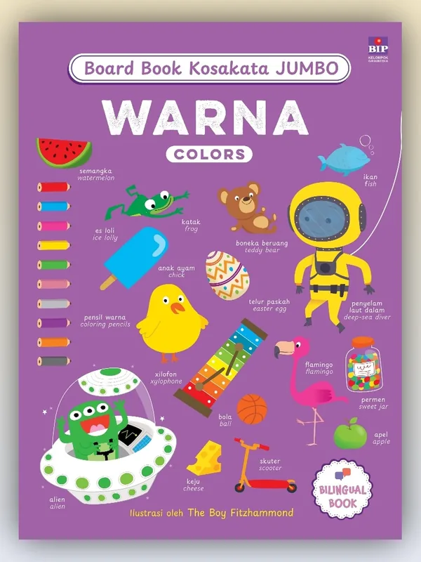 Sampul Board Book Kosakata Jumbo: Warna (Colors)