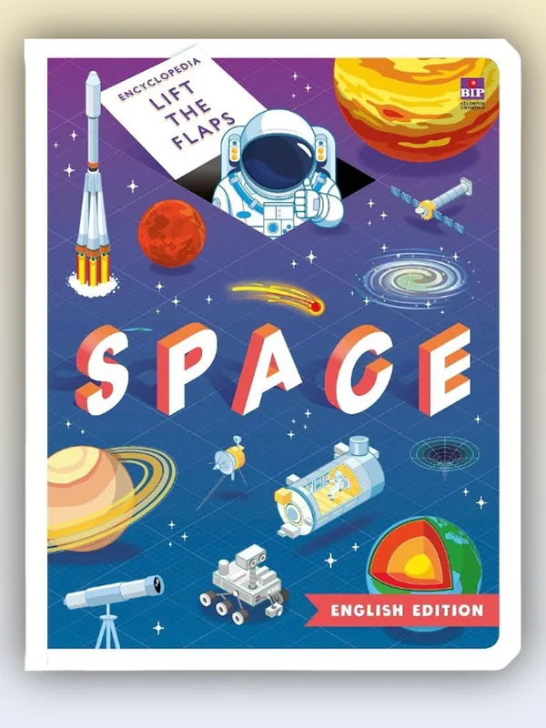 Sampul Encyclopedia Lift the Flaps Space (English Edition)