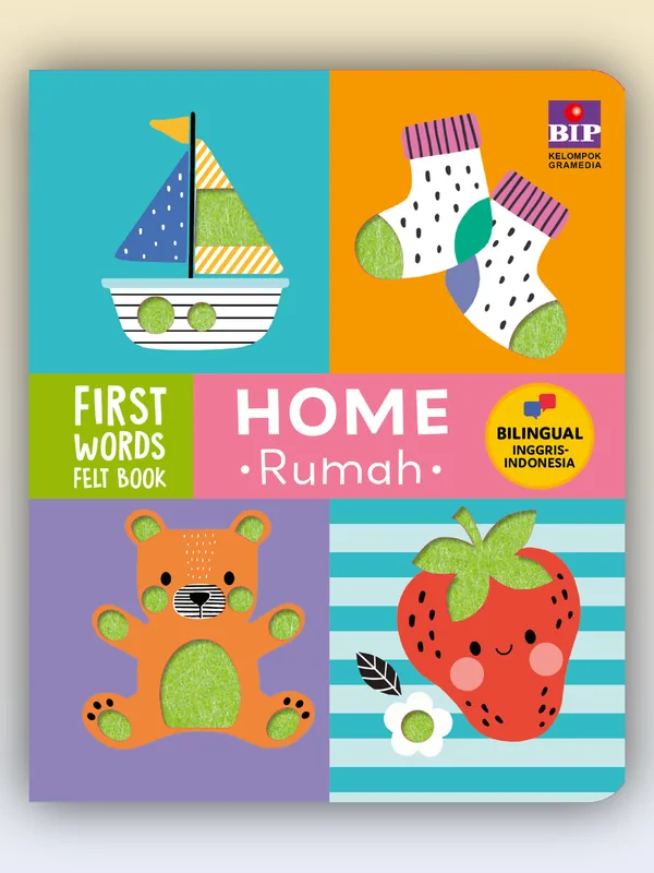 Sampul First Words Felt Book: Home (Rumah)