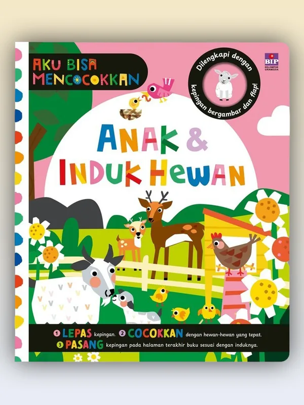 Sampul Aku Bisa Mencocokkan: Anak & Induk Hewan