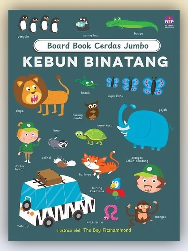 Sampul Board Book Cerdas Jumbo: Kebun Binatang