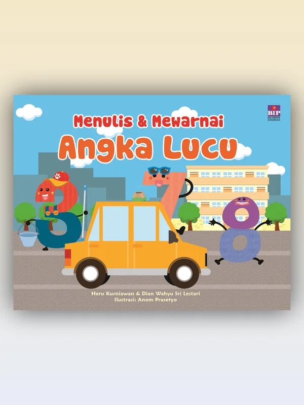 Sampul Menulis dan Mewarnai Angka Lucu