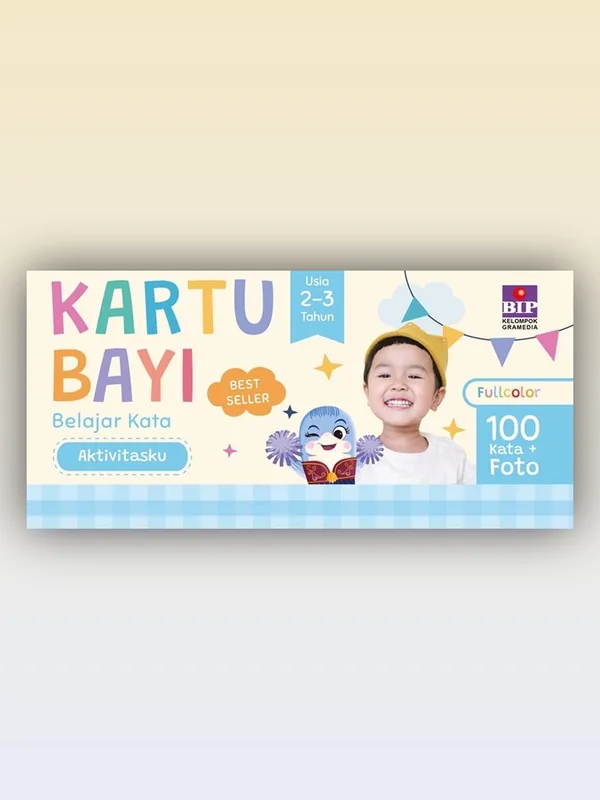 Sampul Kartu Bayi Belajar Membaca Usia 2-3 Tahun