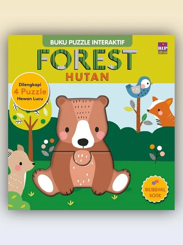 Sampul Buku Puzzle Interaktif: Forest (Hutan)