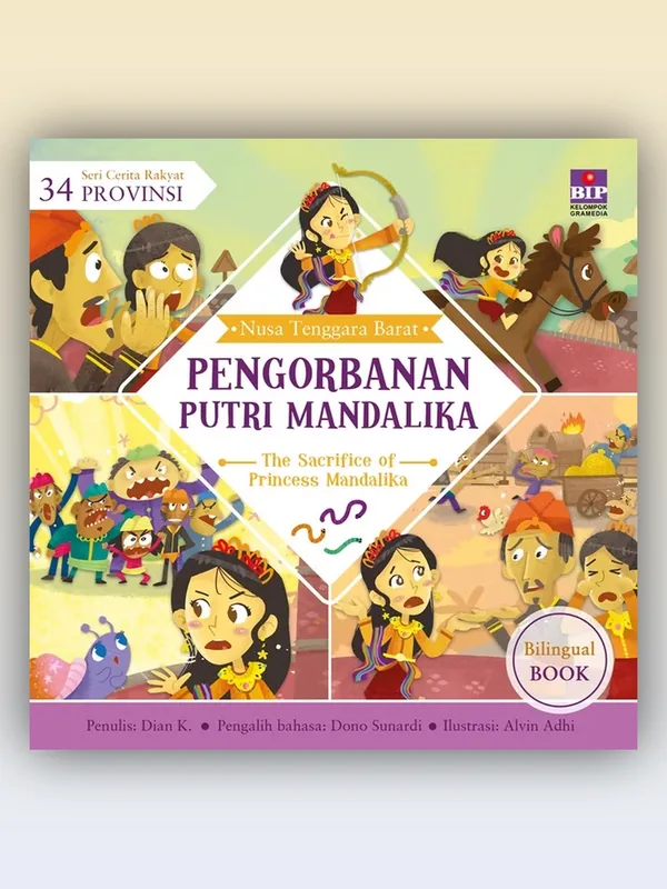 Sampul Seri Cerita Rakyat 34 Provinsi: Nusa Tenggara Barat: Pengorbanan Putri Mandalika