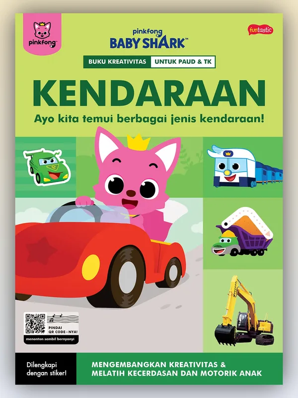 Sampul Pinkfong Baby Shark - Buku Kreativitas Kendaraan