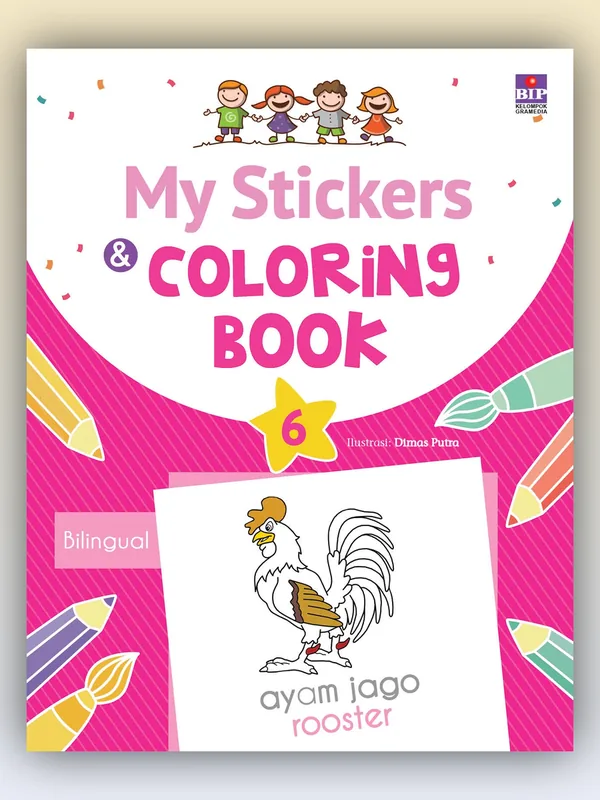 Sampul My Stickers and Coloring Book 6