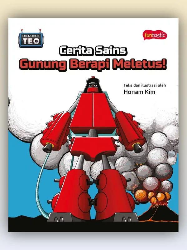 Sampul Dr. Robot Teo - Cerita Sains Gunung Berapi Meletus!