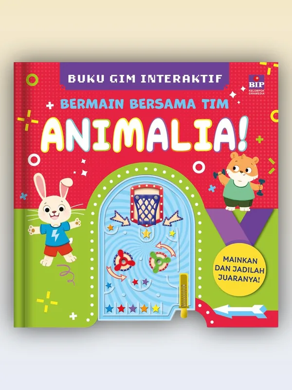 Sampul Buku Interaktif Gim: Bermain Bersama Tim Animalia!