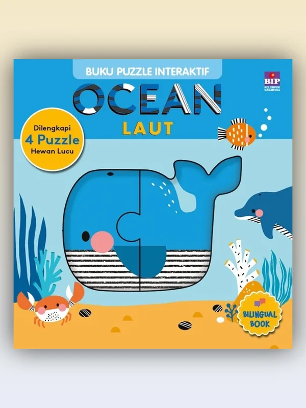 Sampul Buku Puzzle Interaktif: Ocean (Laut)