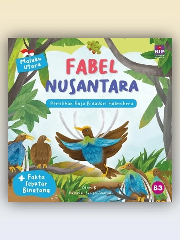 Sampul Seri Fabel Nusantara Maluku Utara: Pemilihan Raja Bidadari Halmahera
