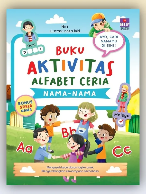 Sampul Seri Buku Aktivitas Alfabet Ceria: Nama-Nama