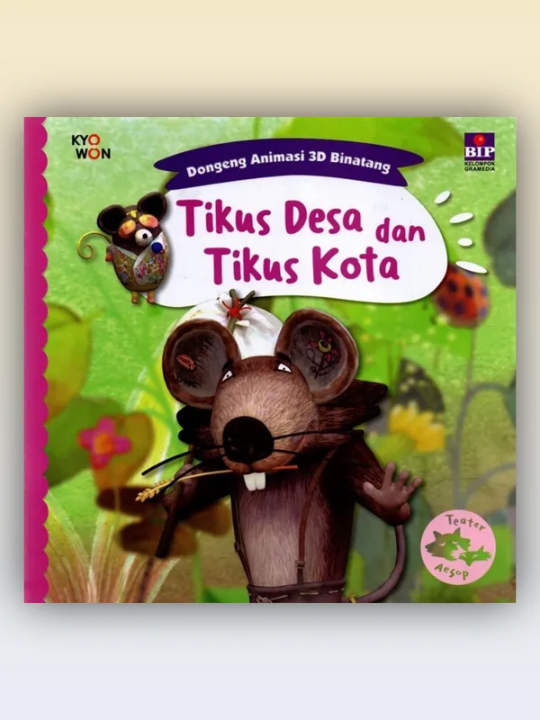 Sampul Seri Dongeng Animasi 3D Binatang: Tikus Desa dan Tikus Kota