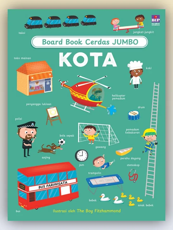 Sampul Board Book Cerdas Jumbo: Kota