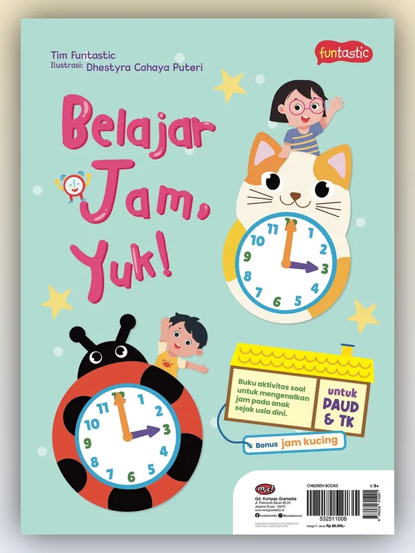 Sampul Belajar Jam, Yuk! (Bonus Jam Kucing)
