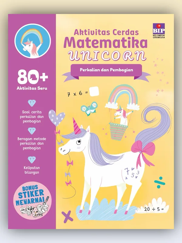 Sampul Aktivitas Cerdas Matematika Unicorn Perkalian dan Pembagian