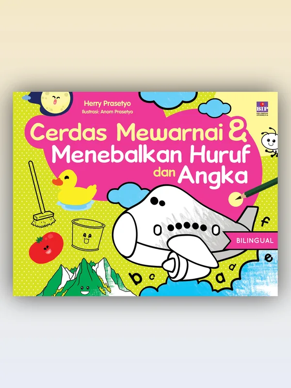 Sampul Cerdas Mewarnai dan Menebalkan Huruf dan Angka