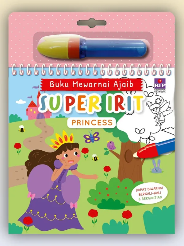 Sampul Buku Mewarnai Ajaib Super Irit: Princess