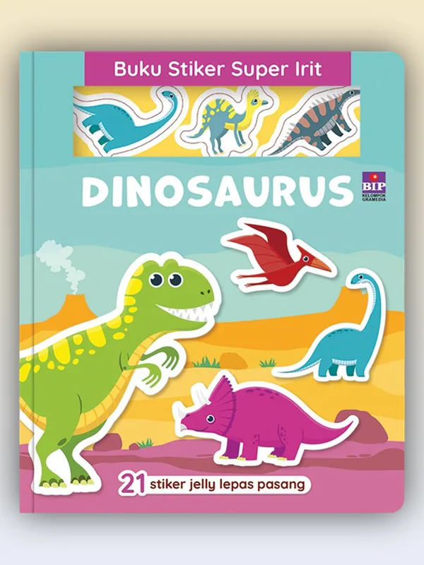 Sampul Buku Stiker Super Irit: Dinosaurus