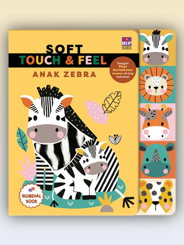 Sampul Soft Touch & Feel: Anak Zebra