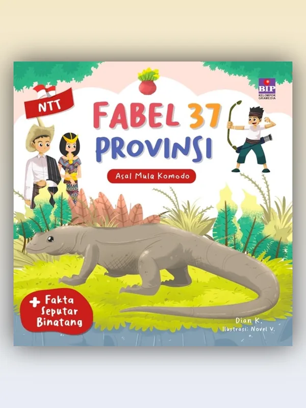 Sampul Fabel 37 Provinsi - Nusa Tenggara Timur: Asal Mula Komodo