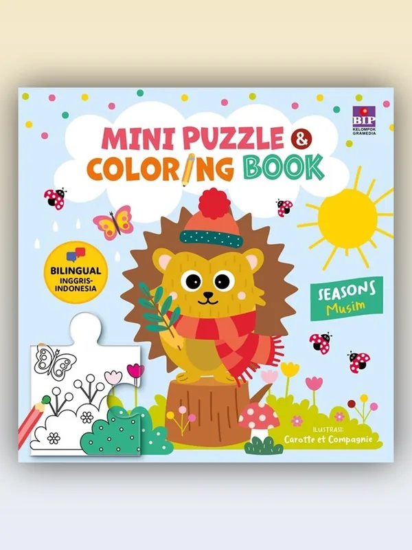 Sampul Mini Puzzle & Coloring Book: Musim (Boardbook)