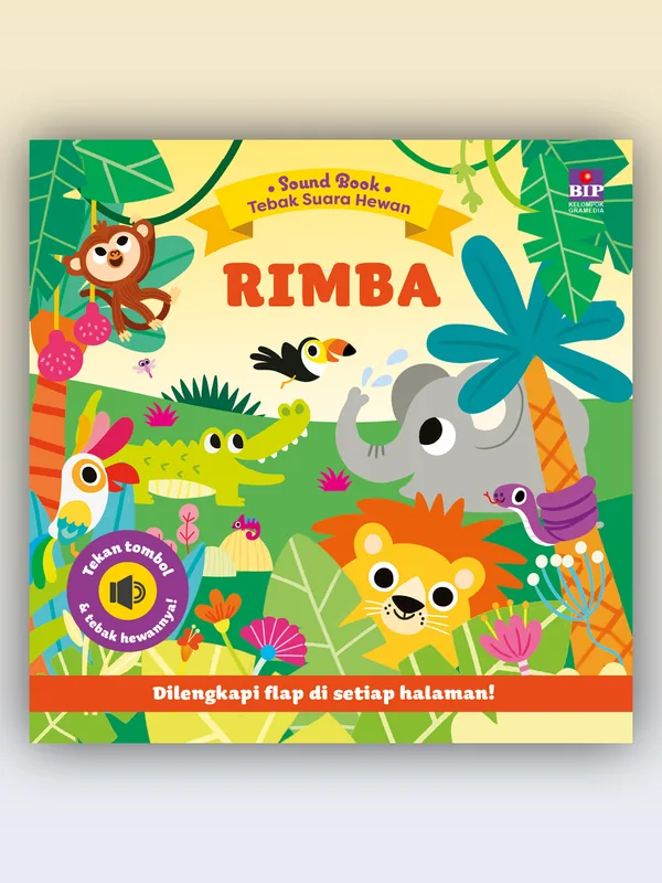 Sampul Sound Book Tebak Suara Hewan: Rimba