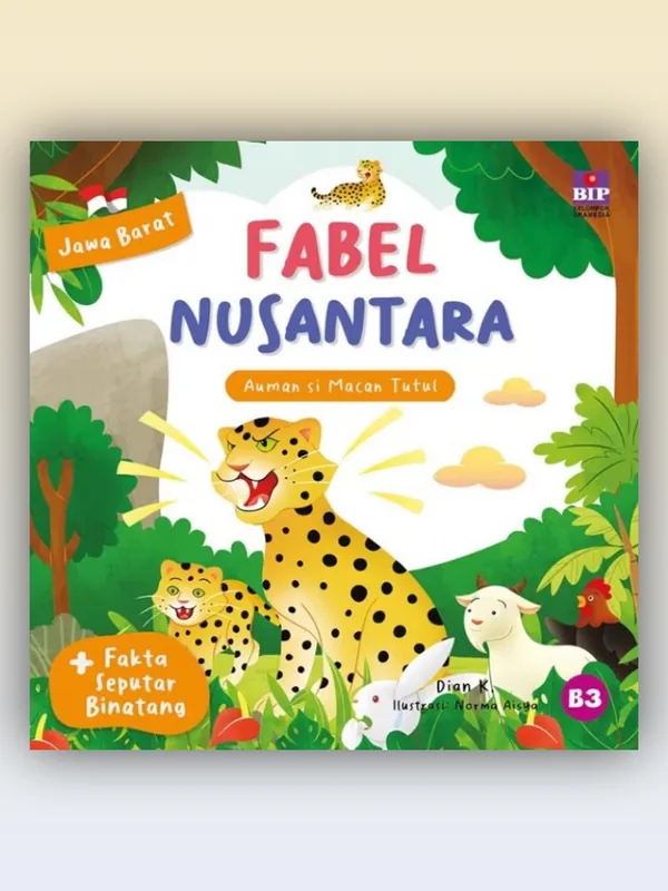 Sampul Seri Fabel Nusantara Jawa Barat: Auman Si Macan Tutul