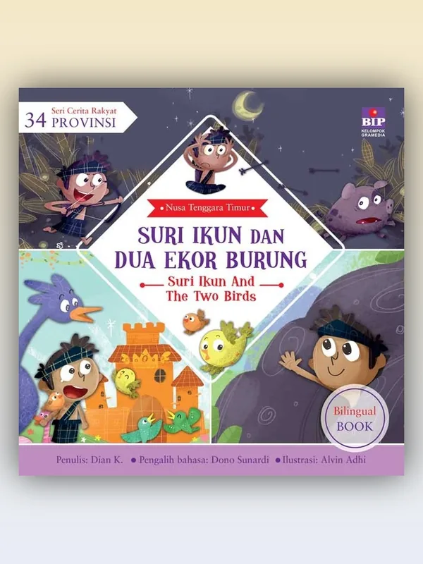 Sampul Seri Cerita Rakyat 34 Provinsi: Suri Ikun dan Dua Ekor Burung