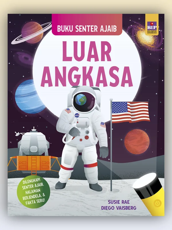 Sampul Buku Senter Ajaib: Luar Angkasa