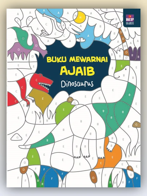 Sampul Buku Mewarnai Ajaib: Dinosaurus