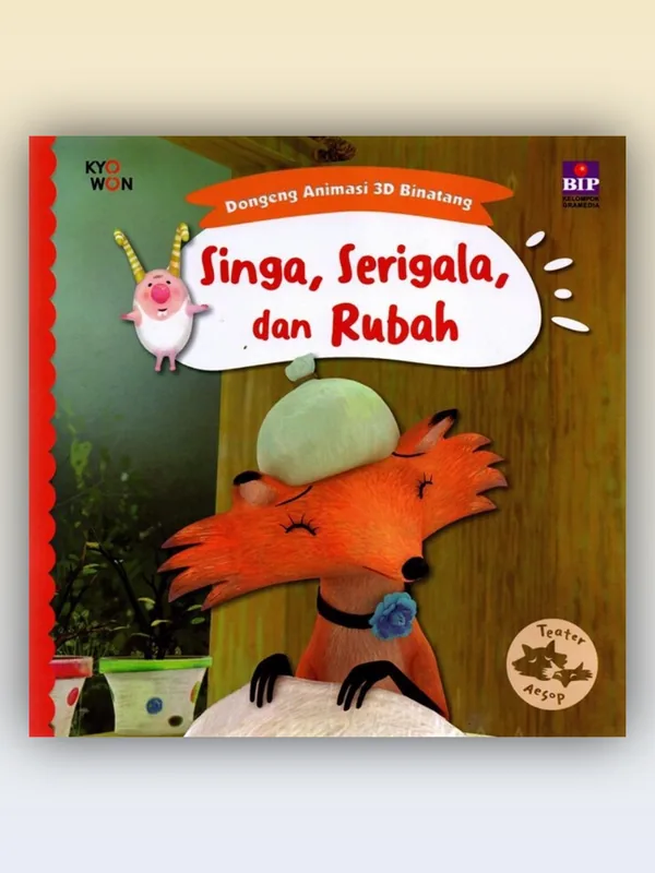 Sampul Seri Dongeng Animasi 3D Binatang: Singa, Serigala, dan Rubah