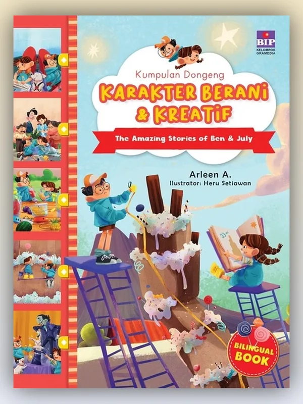 Sampul Kumpulan Dongeng Karakter Berani & Kreatif: Amazing Stories of Ben and July