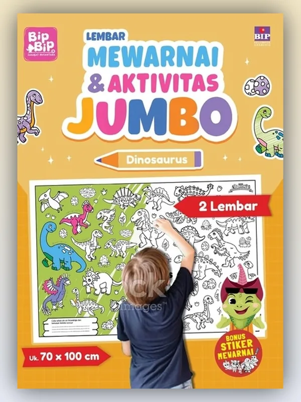 Sampul Lembar Mewarnai & Aktivitas Jumbo: Dinosaurus