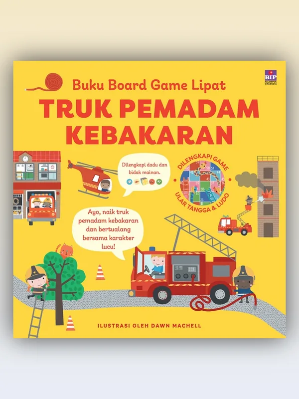 Sampul Buku Board Game Lipat: Truk Pemadam Kebakaran