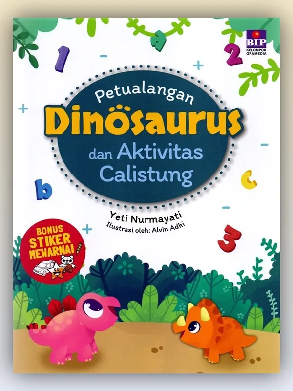 Sampul Petualangan Dinosaurus dan Aktivitas Calistung