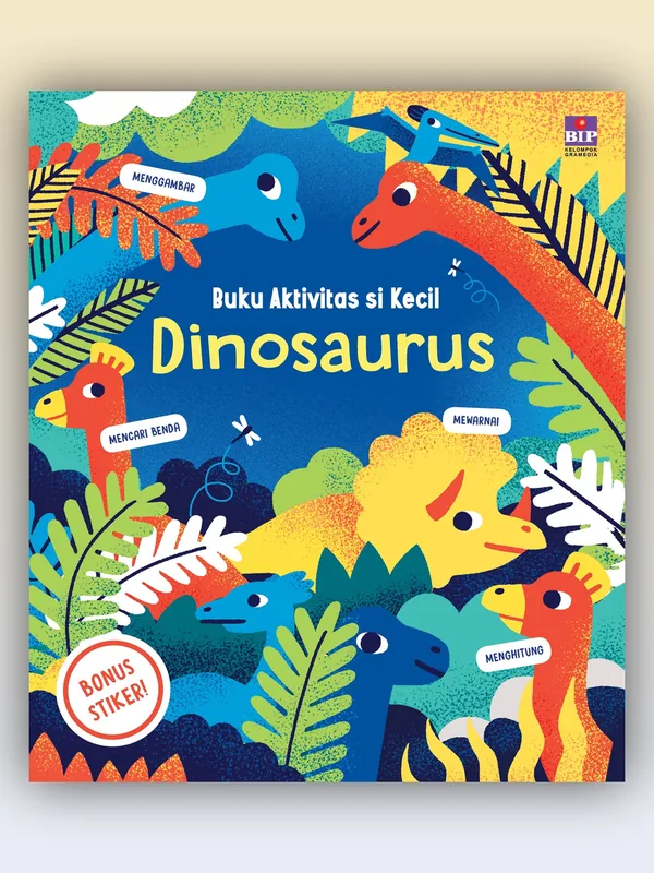 Sampul Buku Aktivitas Si Kecil: Dinosaurus
