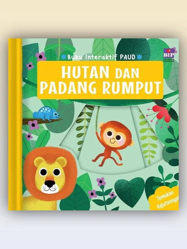 Sampul Buku Interaktif PAUD: Hutan dan Padang Rumput
