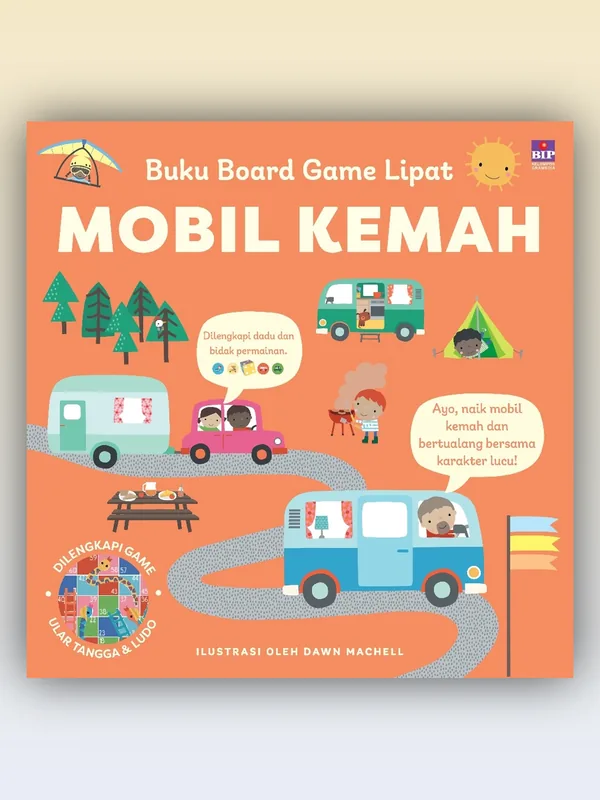 Sampul Buku Board Game Lipat: Mobil Kemah