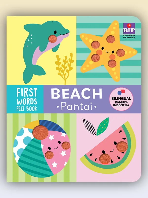 Sampul First Words Felt Book: Beach (Pantai)
