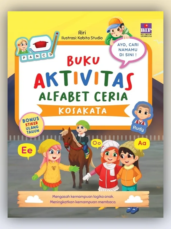 Sampul Seri Buku Aktivitas Alfabet Ceria: Kosakata