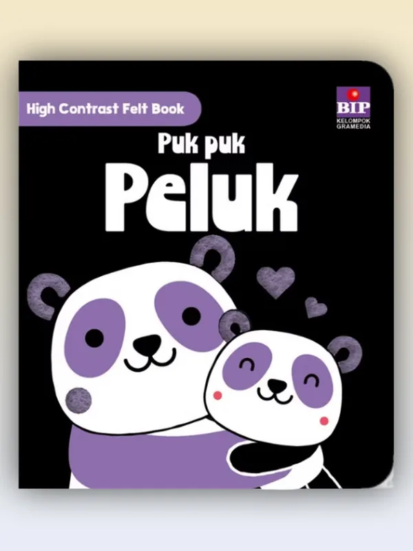Sampul High Contrast Felt Book: Puk Puk Peluk