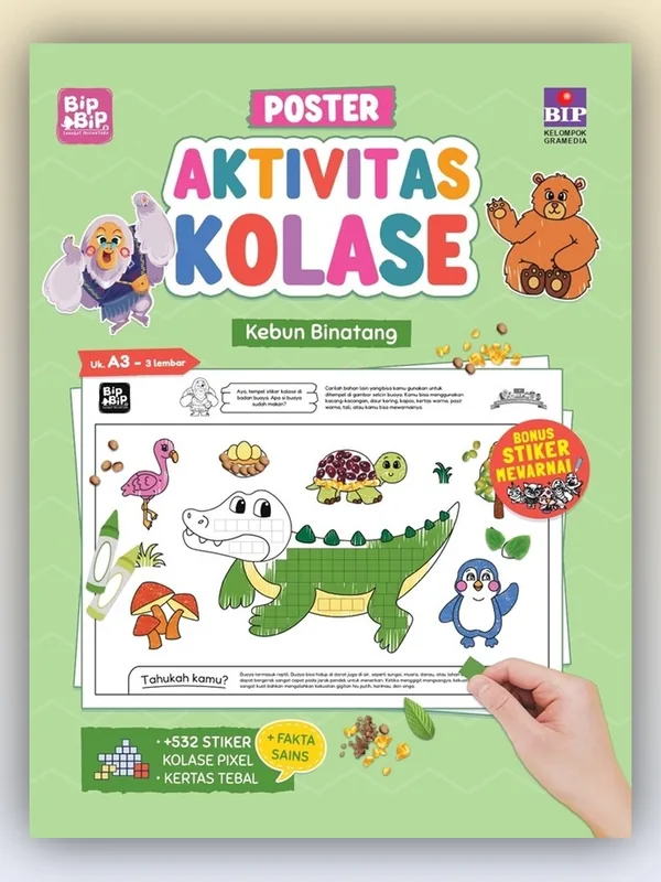 Sampul Poster Aktivitas Kolase: Kebun Binatang Bipbip dan Sahabat Nusantara