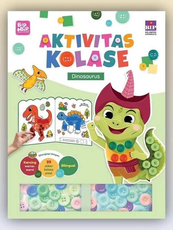 Sampul Aktivitas Kolase Bip Bip & Sahabat Nusantara: Dinosaurus