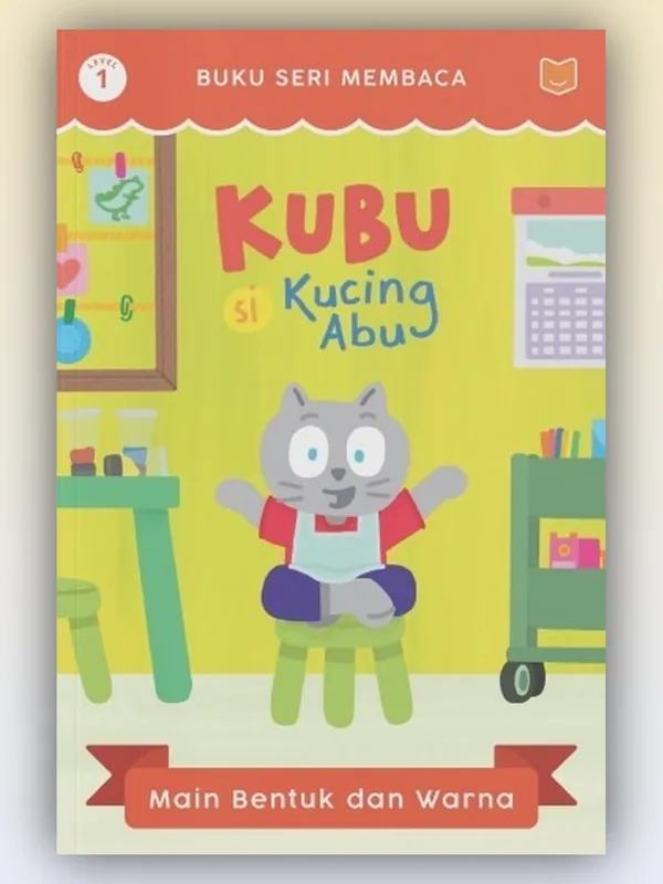 Sampul Kubu Si Kucing Abu: Main Bentuk dan Warna