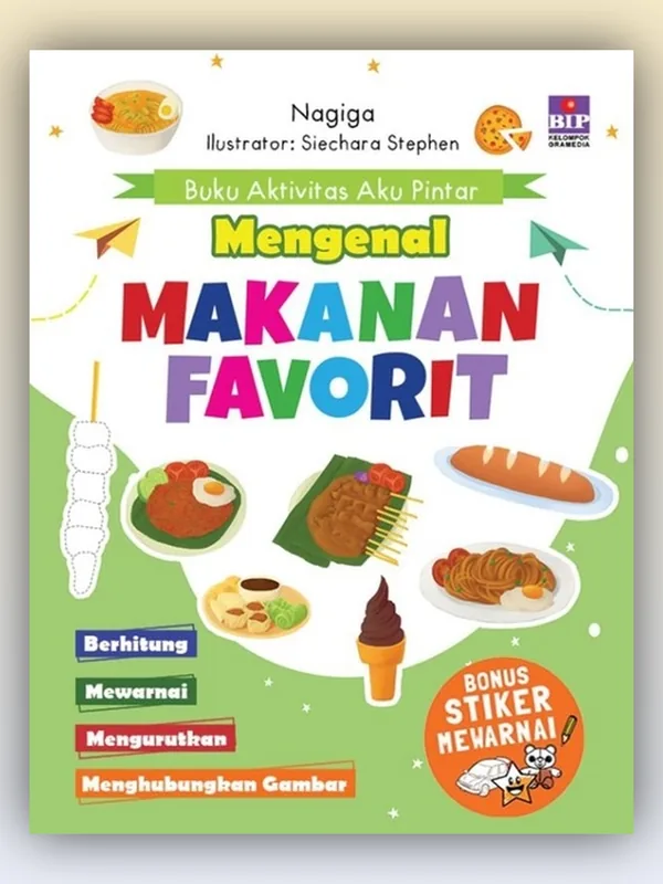 Sampul Buku Aktivitas Aku Pintar Mengenal Makanan Favorit