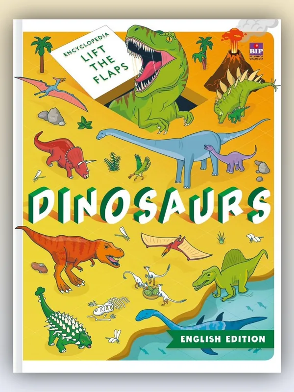 Sampul Encyclopedia Lift the Flaps Dinosaurs (English Edition)