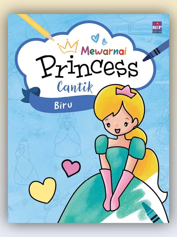 Sampul Mewarnai Princess Cantik: Biru