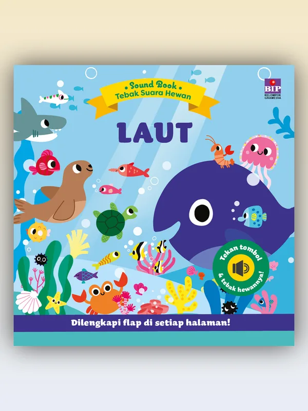 Sampul Sound Book Tebak Suara Hewan: Laut