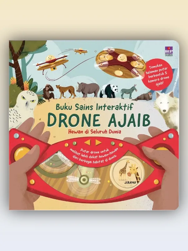 Sampul Buku Sains Interaktif Drone Ajaib: Hewan di Seluruh Dunia